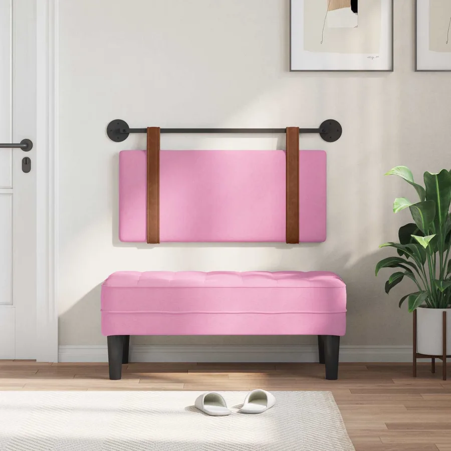 Tête de lit suspendue Rose PU antique - 3