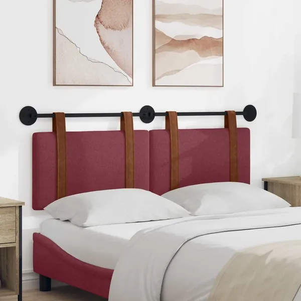 Tête de lit suspendue Uni Bordeaux 150 x 55 x 5 cm PU antique