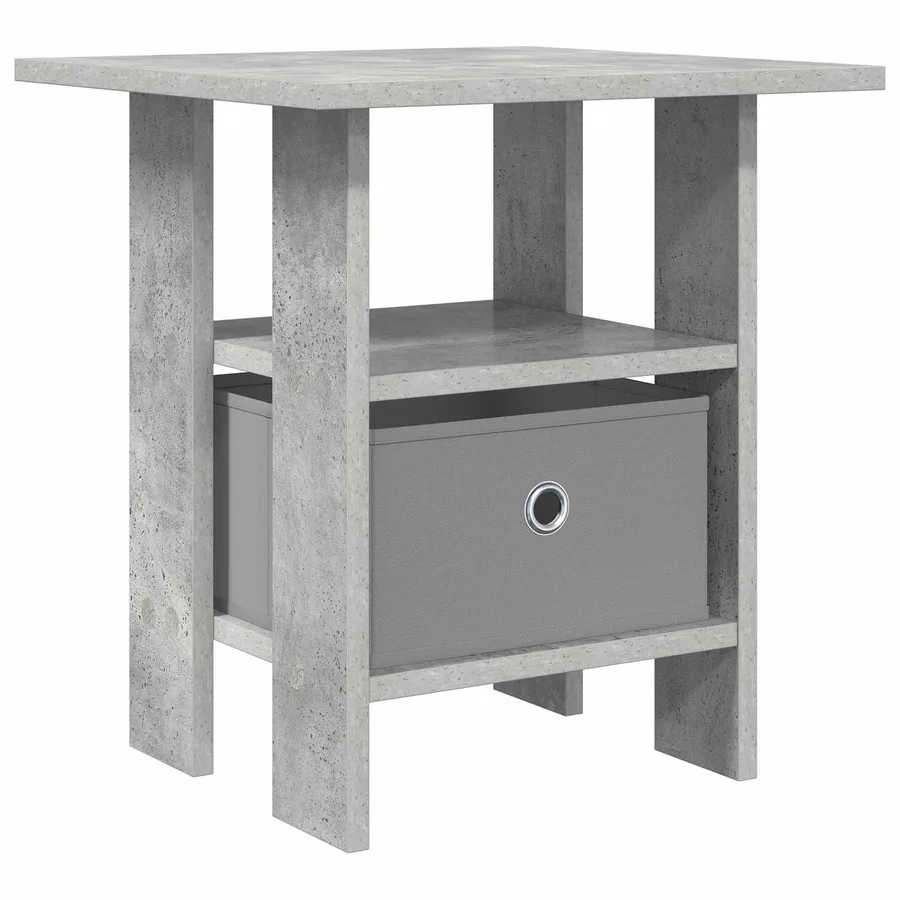 Table de chevet Gris béton 41 x 40 x 45 cm Bois d'ingénierie - 2