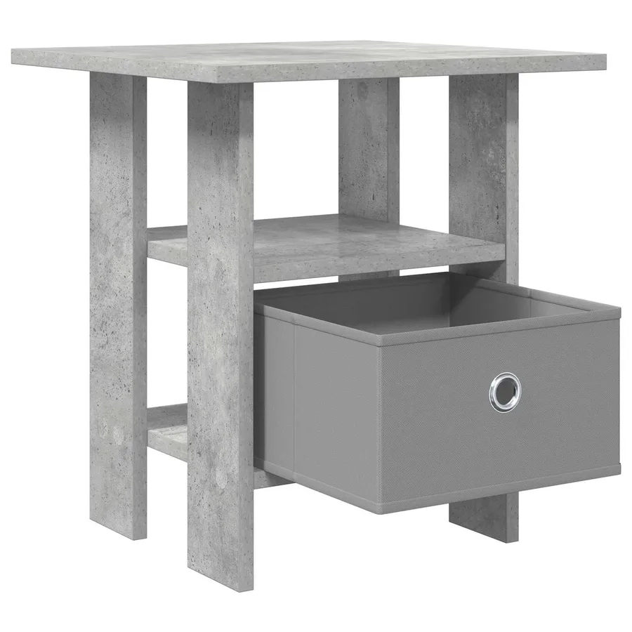 Table de chevet Gris béton 41 x 40 x 45 cm Bois d'ingénierie - 5