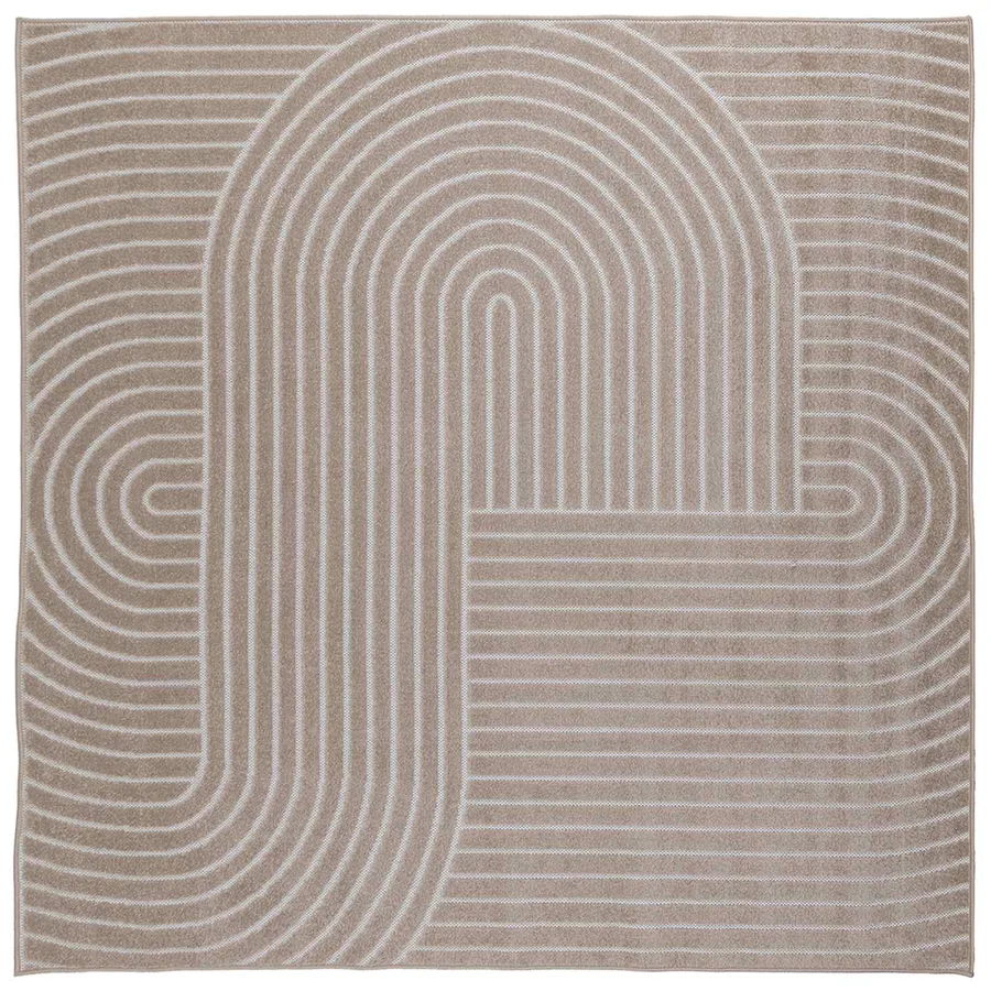 Tapis de surface Carré PALMERAS Beige 120 x 120 cm Polyester - 2