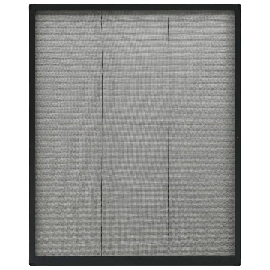 Moustiquaire plissée pour fenêtre Aluminium Anthracite 80x100cm - 2