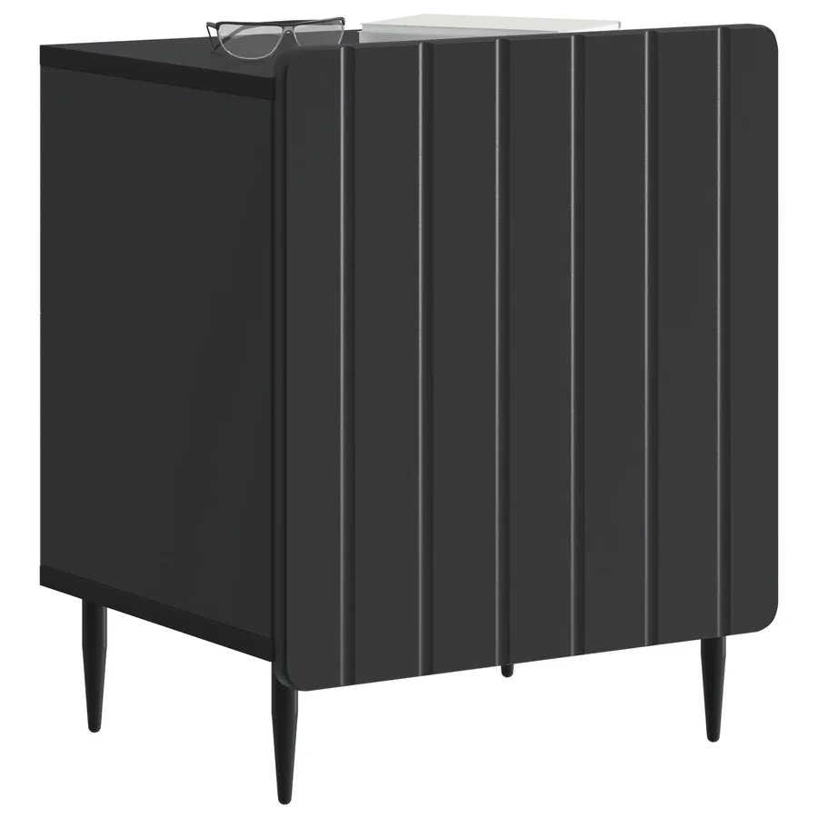 Cabinet de chevet 2 pcs Noir 43 x 34,5 x 52 cm - 3