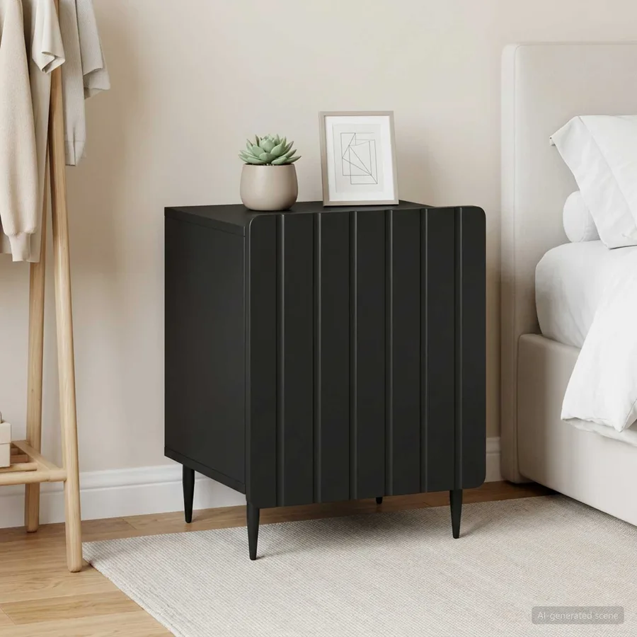 Cabinet de chevet 2 pcs Noir 43 x 34,5 x 52 cm - 4