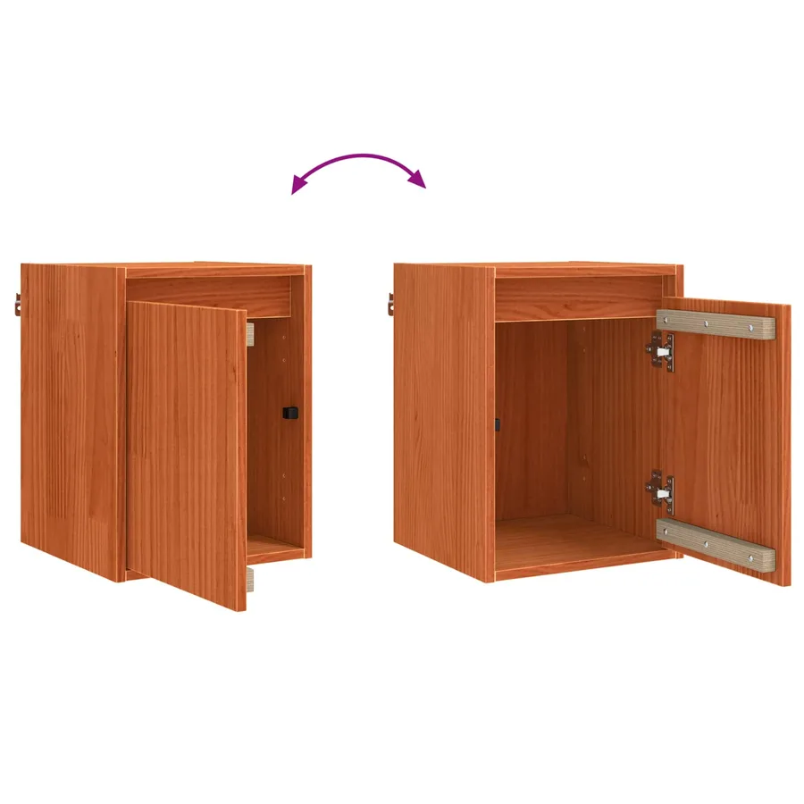 Meuble mural Montage mural 2 pcs Cire marron 30 x 30 x 40 cm - 10