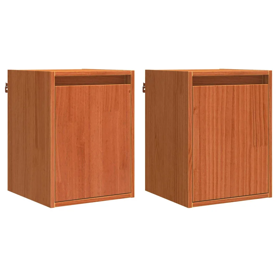 Meuble mural Montage mural 2 pcs Cire marron 30 x 30 x 40 cm - 2