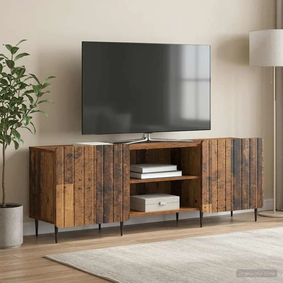 Meuble TV Bois ancien 150 x 31 x 52 cm Bois d'ingénierie - 4