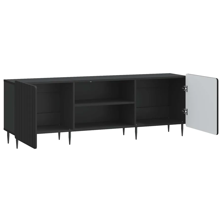 Meuble TV Noir 150 x 31 x 52 cm Bois d'ingénierie - 5