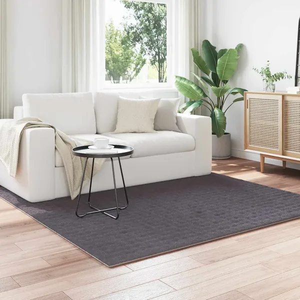 Tapis de surface Carré SIROLO Anthracite 120 x 120 cm Polyester