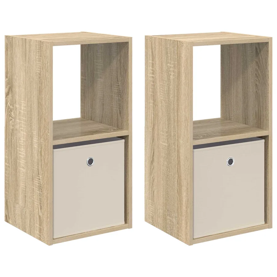 Table de chevet 2 pcs Chêne Sonoma 35 x 32 x 68,5 cm - 2