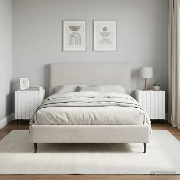 Cabinet de chevet 2 pcs Blanc brillant 43 x 34,5 x 52 cm