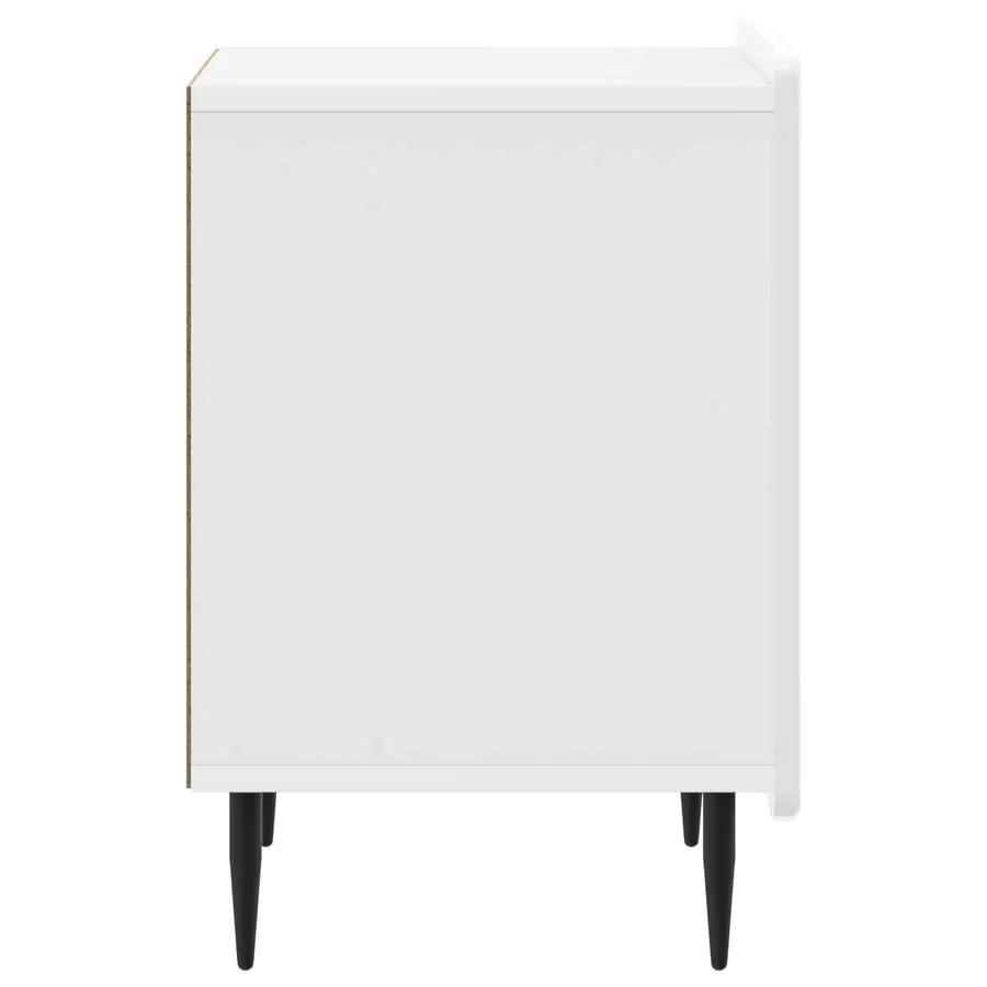 Cabinet de chevet 2 pcs Blanc brillant 43 x 34,5 x 52 cm - 7