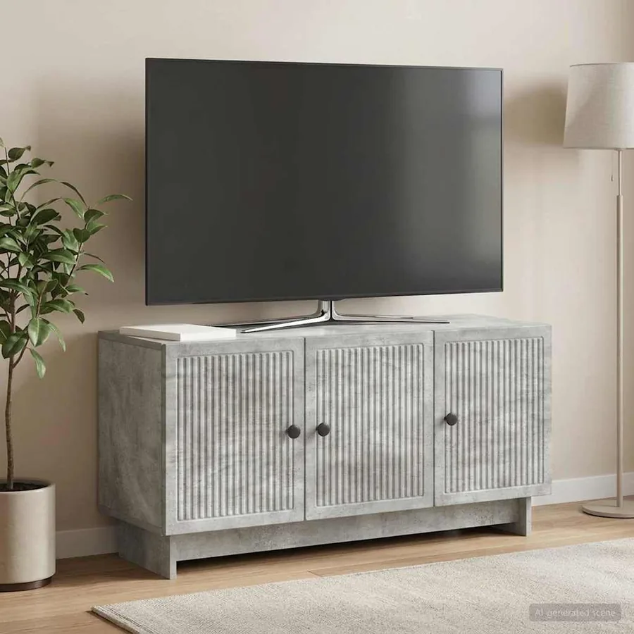 Meuble TV Gris béton 99 x 34,5 x 50 cm Bois d'ingénierie