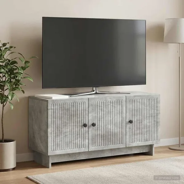 Meuble TV Gris béton 99 x 34,5 x 50 cm Bois d'ingénierie