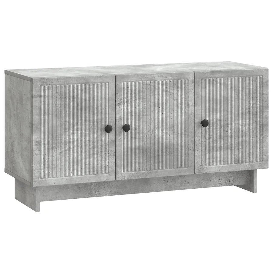 Meuble TV Gris béton 99 x 34,5 x 50 cm Bois d'ingénierie - 2