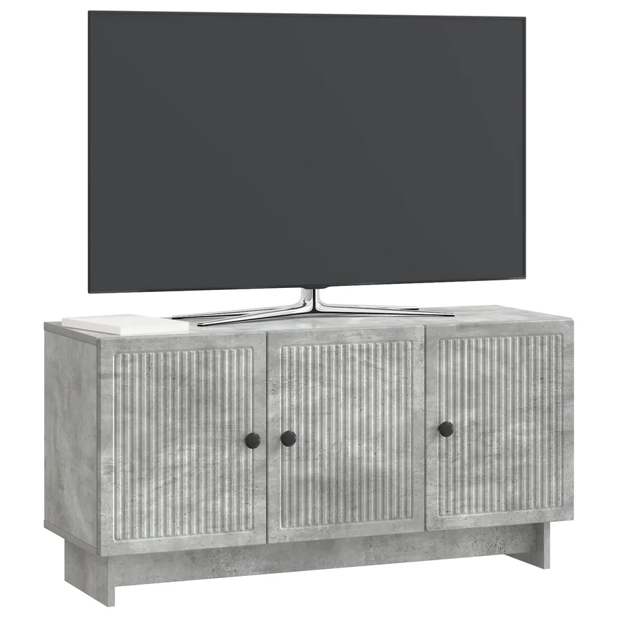 Meuble TV Gris béton 99 x 34,5 x 50 cm Bois d'ingénierie - 3