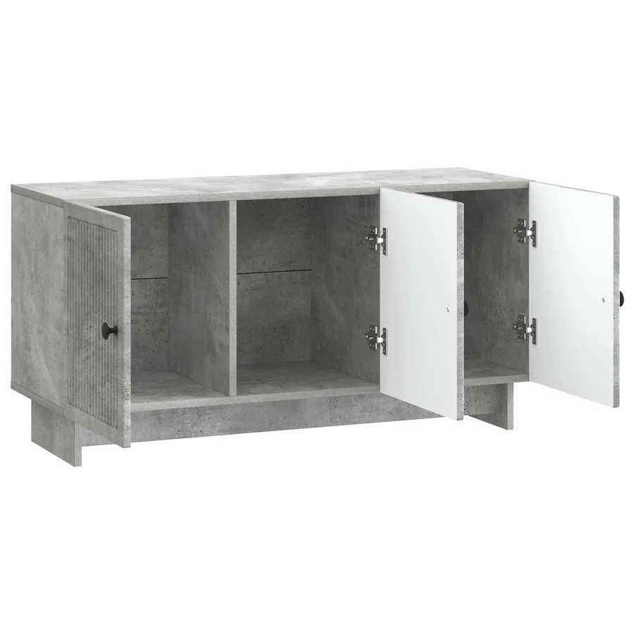 Meuble TV Gris béton 99 x 34,5 x 50 cm Bois d'ingénierie - 5