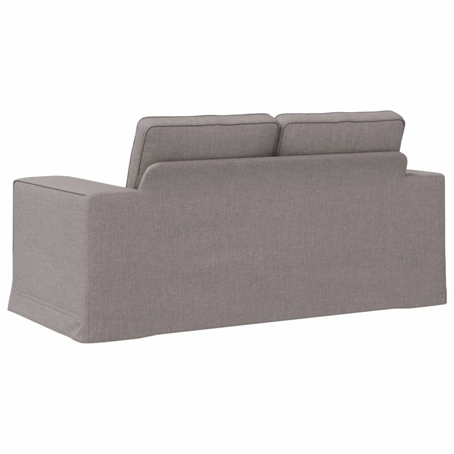 Canapé Taupe 162 x 80 x 82 cm tissu - 6