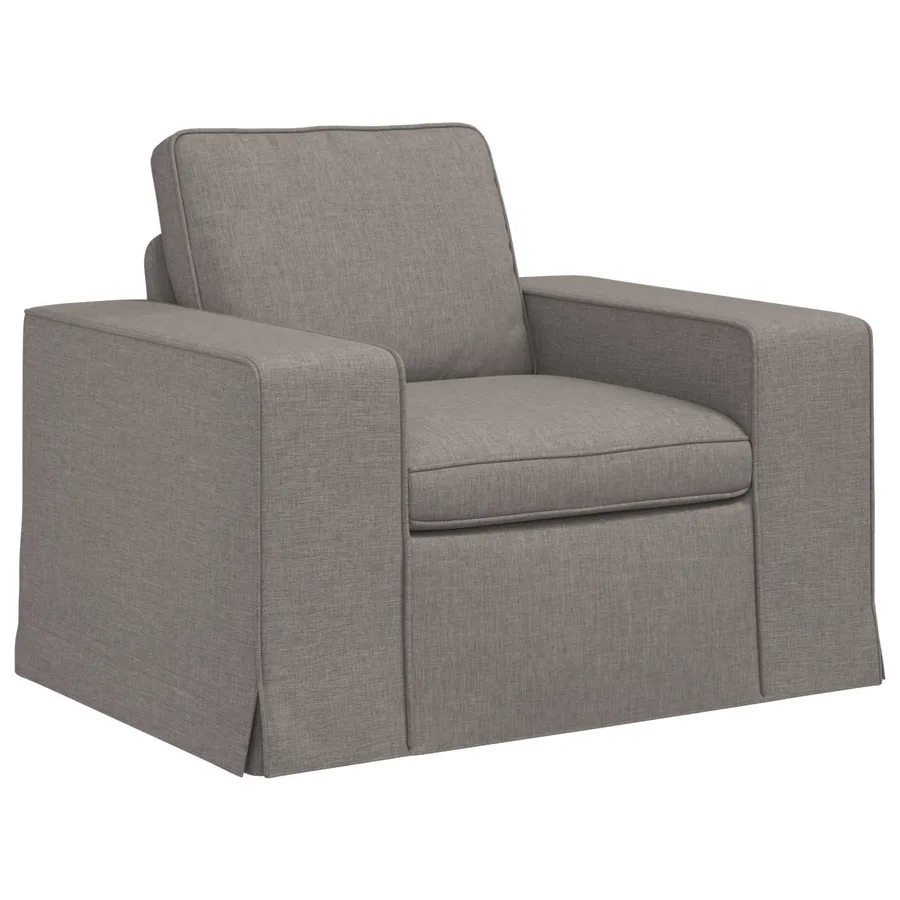 Ensemble de Canapés 2 pcs Taupe 162 x 80 x 82 cm tissu - 4