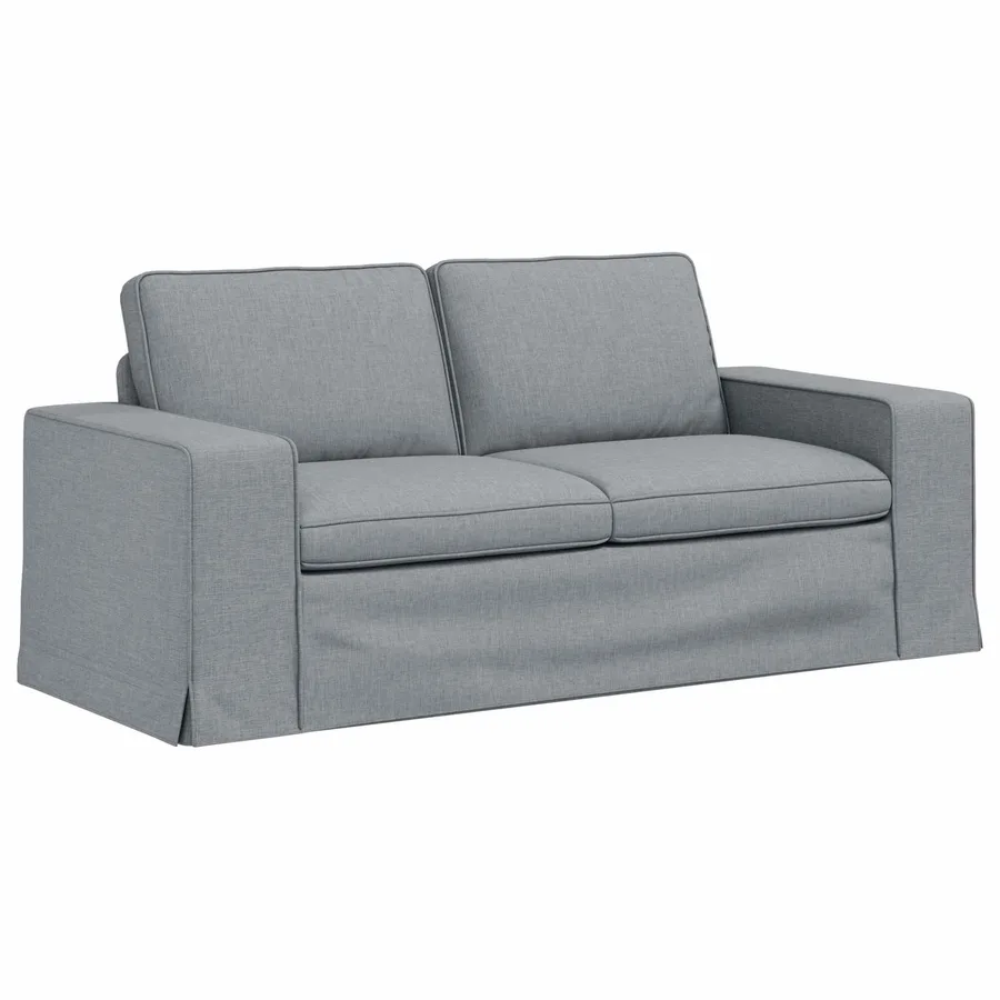 Ensemble de Canapés 2 pcs Gris clair 182 x 80 x 82 cm tissu - 5