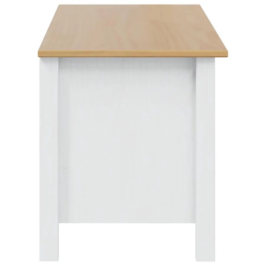 Boîte de rangement HILL Blanc et marron miel 90 x 40 x 45 cm - 6