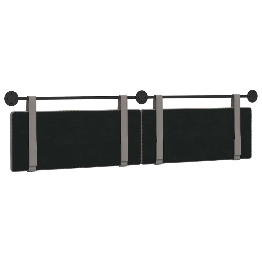 Tête de lit suspendue Taupe Tissu - 7