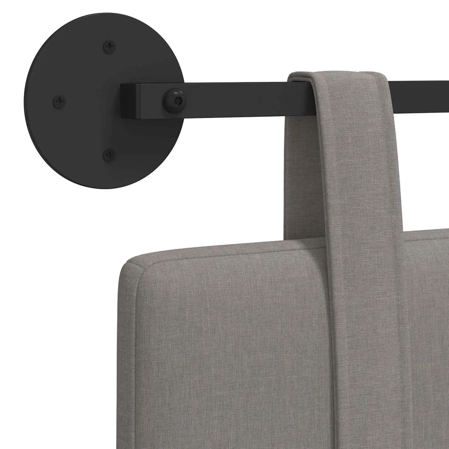 Tête de lit suspendue Taupe Tissu - 9