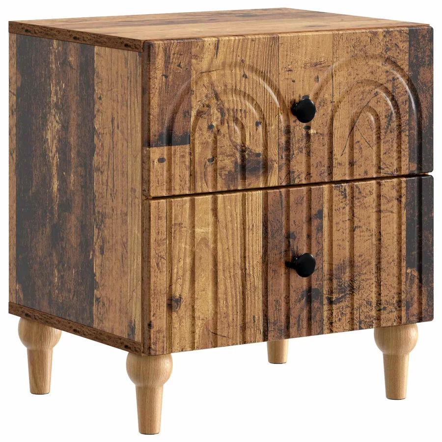 Cabinet de chevet 2 pcs Bois ancien 43 x 34,5 x 48 cm - 5