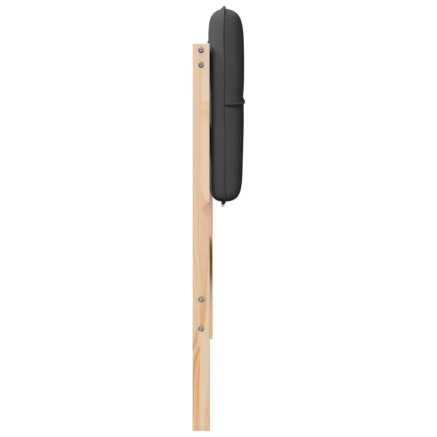 Tête de lit capitonnée Brun et gris foncé 80 cm Pin massif - 5
