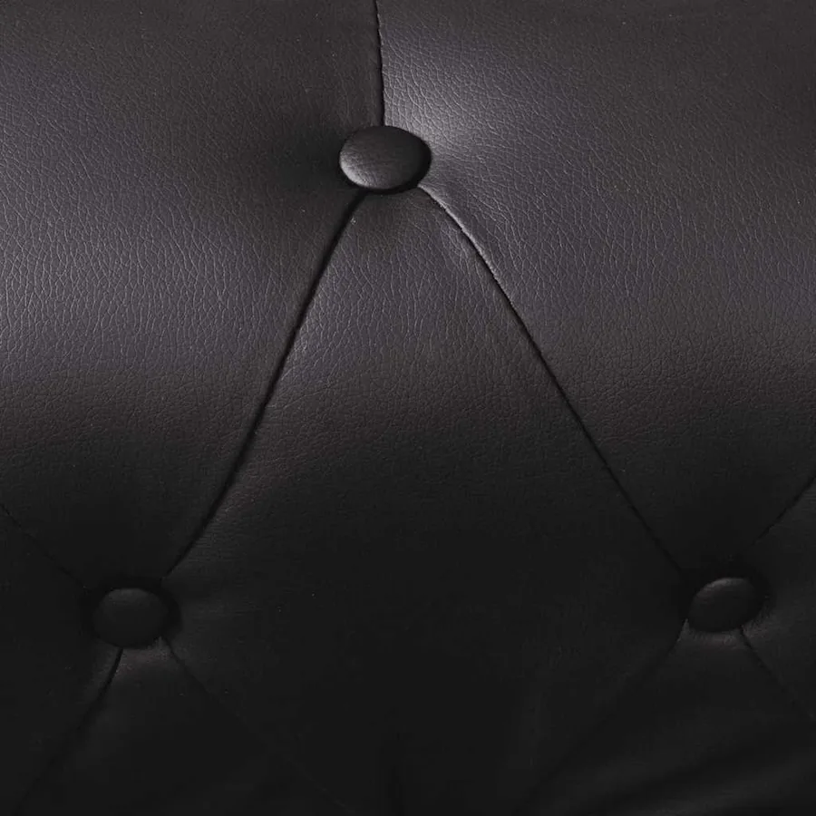 Canapé d'angle Chesterfield 5 places Cuir synthétique Noir - 6