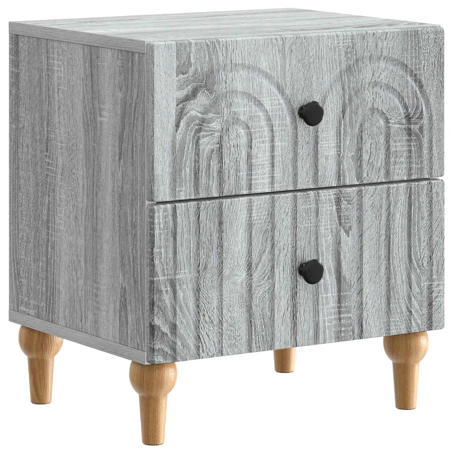 Cabinet de chevet avec tiroir Sonoma gris 43 x 34,5 x 48 cm - 2