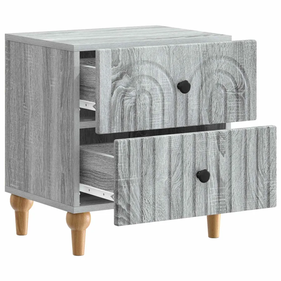 Cabinet de chevet avec tiroir Sonoma gris 43 x 34,5 x 48 cm - 4