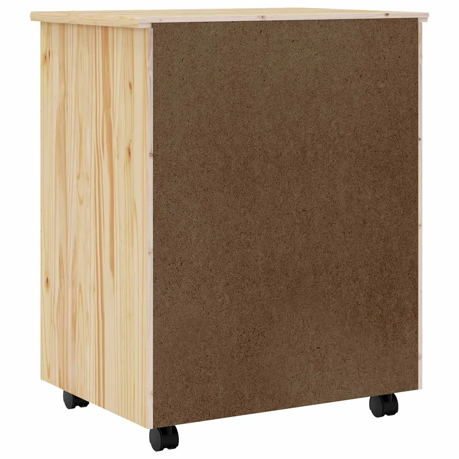 Cabinet Roulant avec Tiroirs avec roue MOSS Vernis transparent - 7