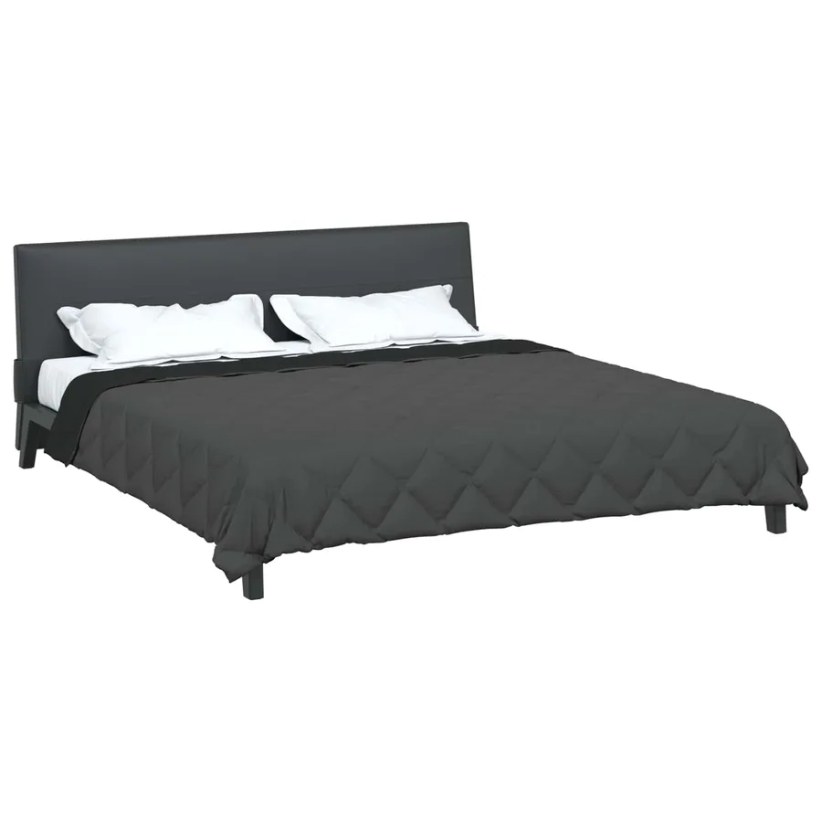 Duvet d'été simple Noir et anthracite 200 x 200 cm Microfibre - 3