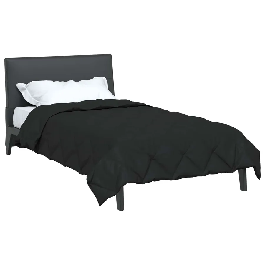 Duvet d'été simple Noir 220 x 140 cm Microfibre - 3