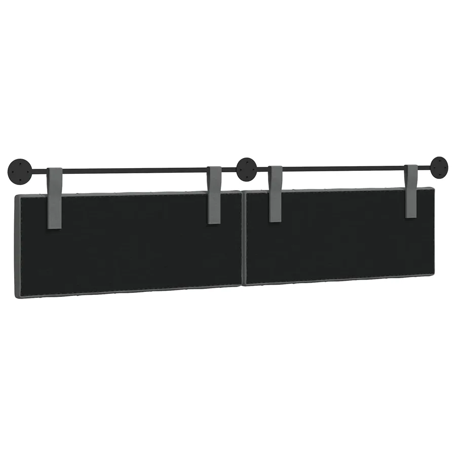 Tête de lit suspendue Gris foncé Tissu - 7