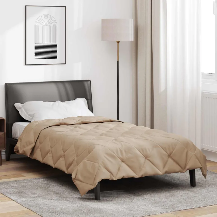 Duvet d'été simple Taupe 200 x 140 cm Microfibre