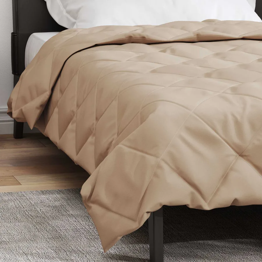 Duvet d'été simple Taupe 200 x 140 cm Microfibre - 4
