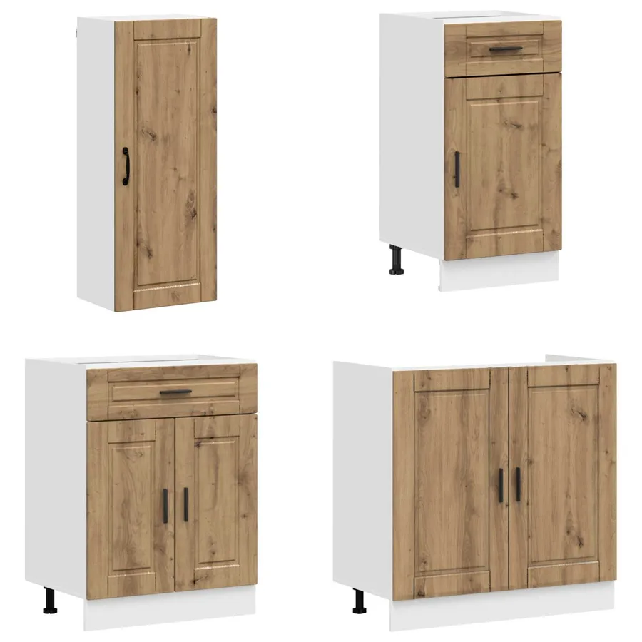 Unité de cuisine PORTO 8 pcs Chêne artisanal Bois d'ingénierie - 3