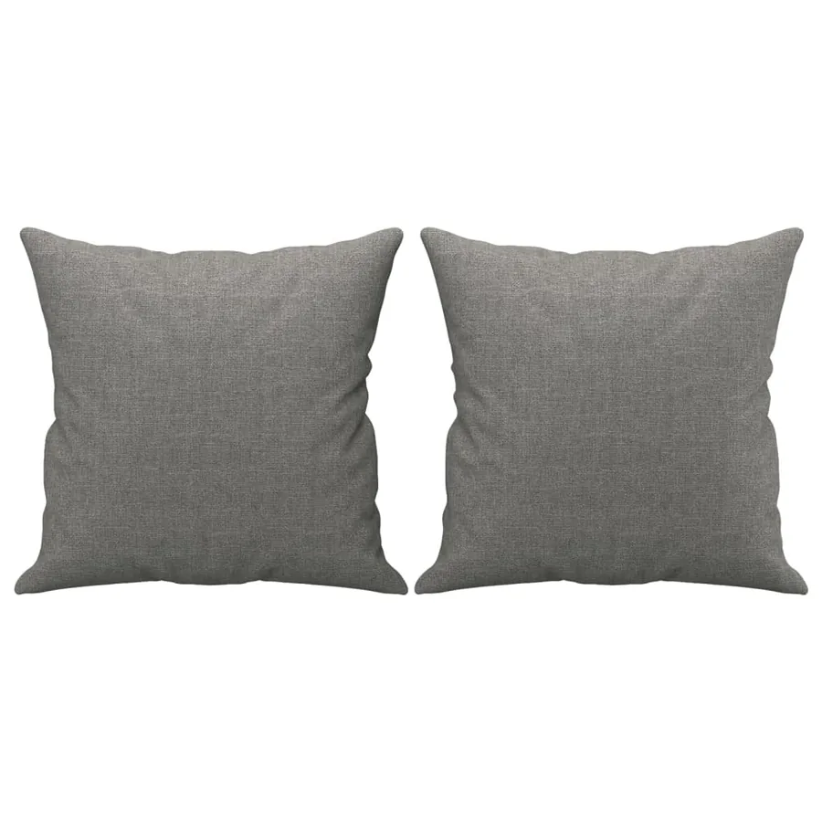 Coussins décoratifs lot de 2 Gris foncé 40x40 cm Tissu - 2