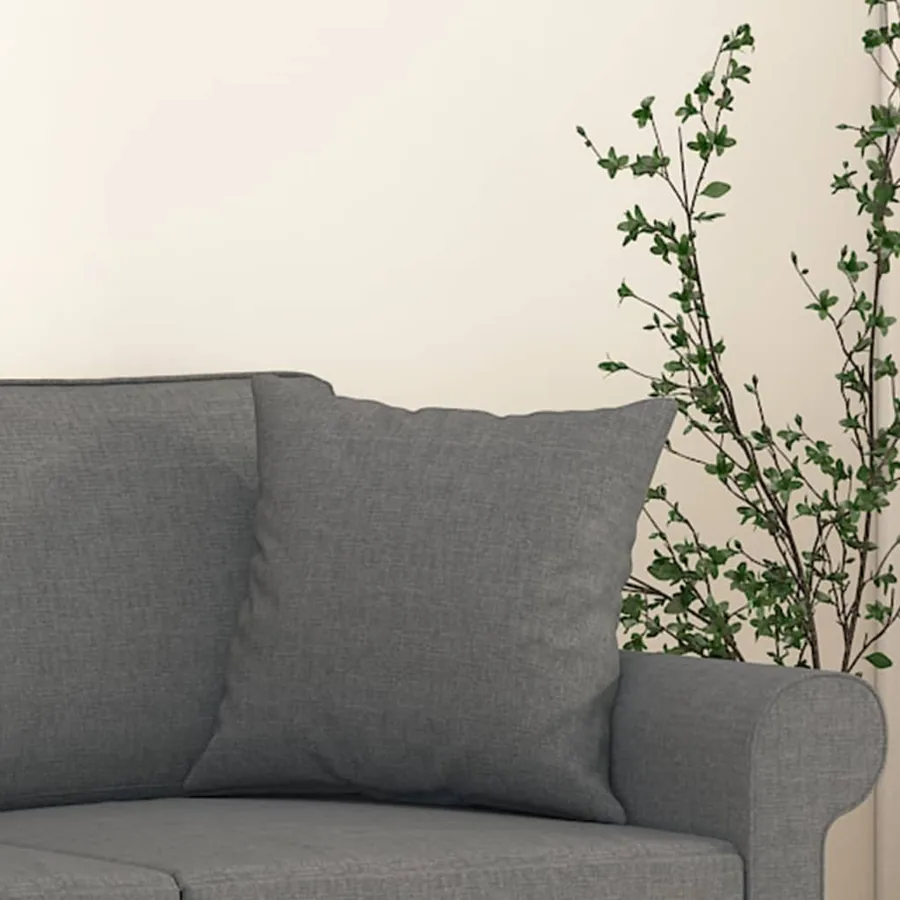 Coussins décoratifs lot de 2 Gris foncé 40x40 cm Tissu - 5