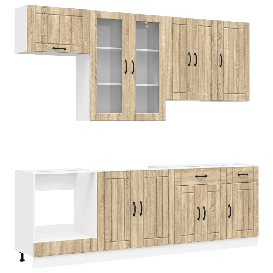 Unité de cuisine LUCCA 8 pcs Chêne Sonoma Bois d'ingénierie - 2