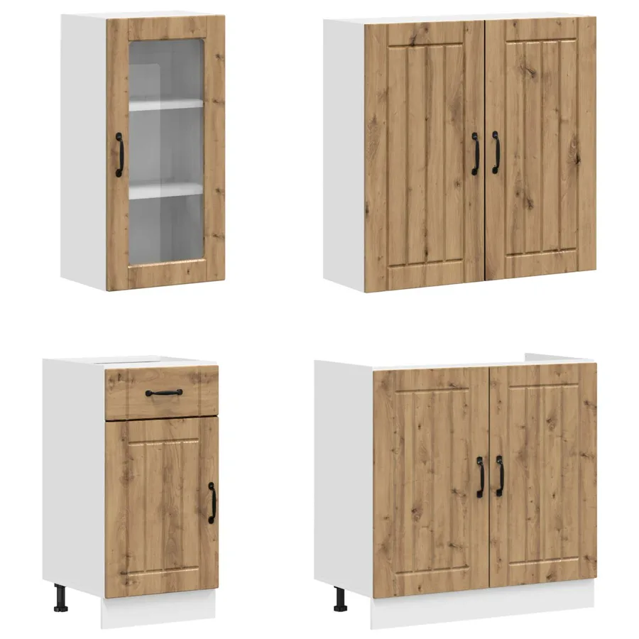 Unité de cuisine LUCCA 8 pcs Chêne artisanal Bois d'ingénierie - 3