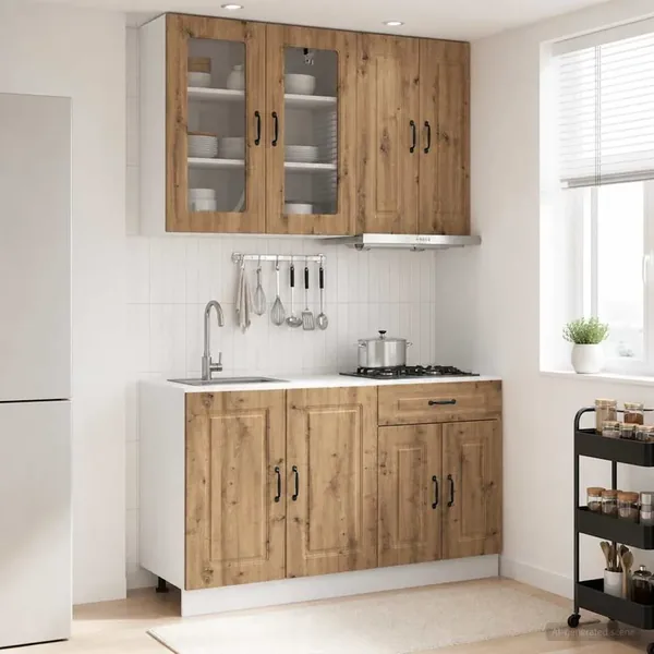 Unité de cuisine KALMAR 4 pcs Chêne artisanal Bois d'ingénierie