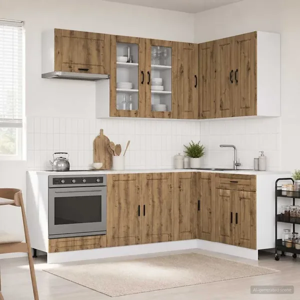Unité de cuisine PORTO 8 pcs Chêne artisanal Bois d'ingénierie