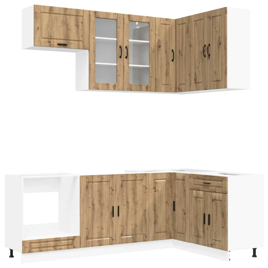 Unité de cuisine PORTO 8 pcs Chêne artisanal Bois d'ingénierie - 2