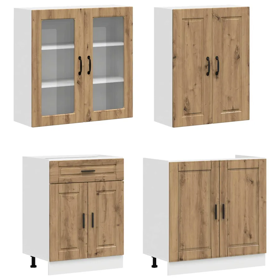 Unité de cuisine PORTO 8 pcs Chêne artisanal Bois d'ingénierie - 3