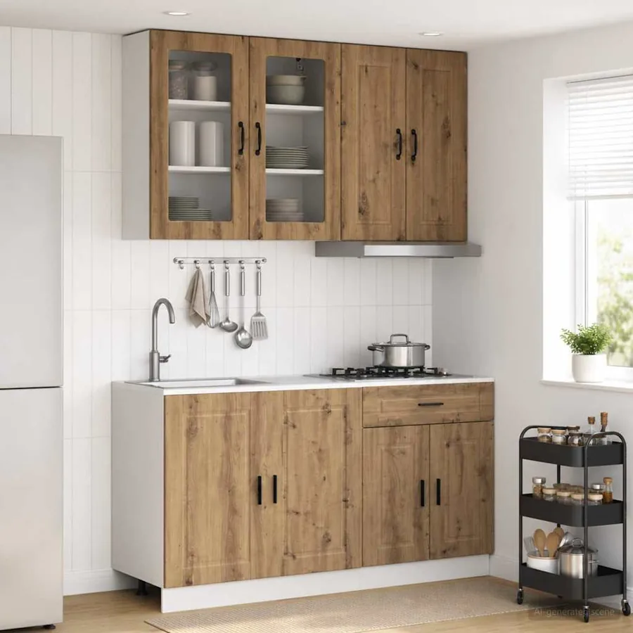 Unité de cuisine PORTO 4 pcs Chêne artisanal Bois d'ingénierie