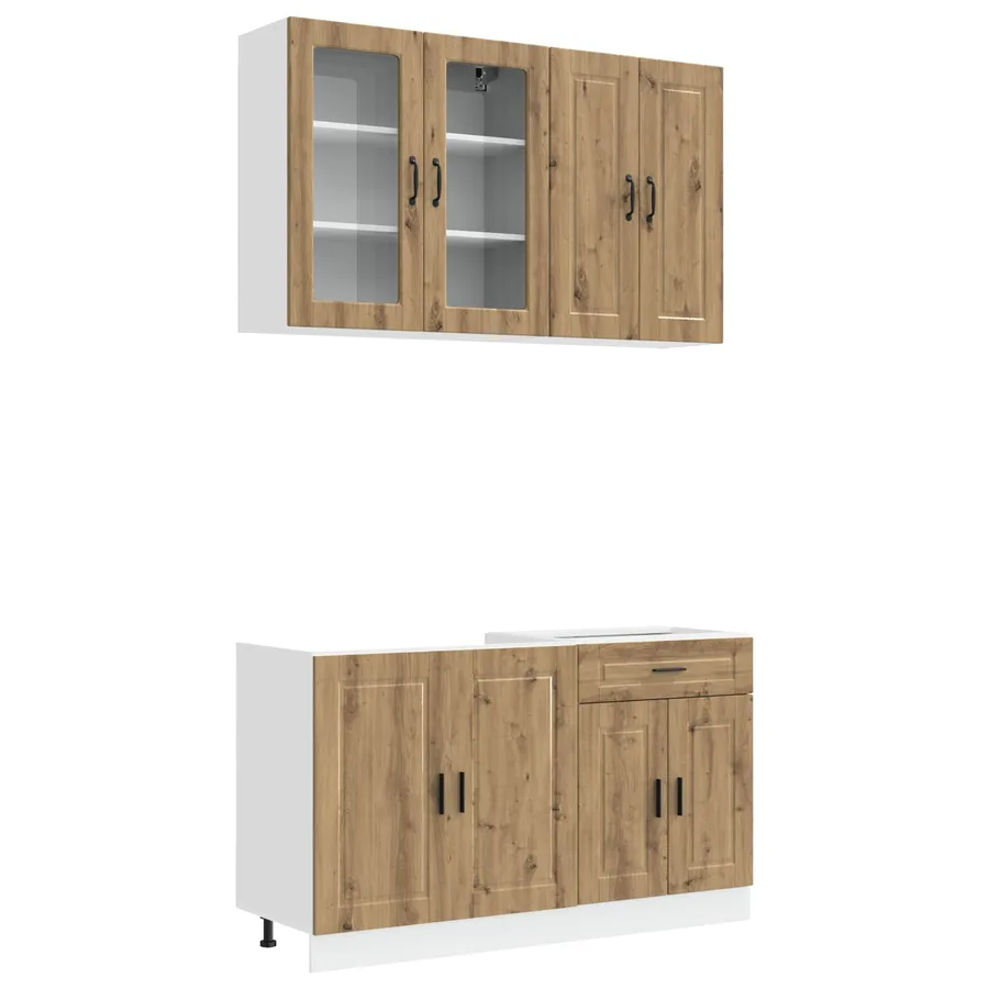 Unité de cuisine PORTO 4 pcs Chêne artisanal Bois d'ingénierie - 2