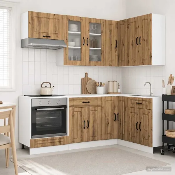 Unité de cuisine KALMAR 8 pcs Chêne artisanal Bois d'ingénierie